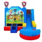 Fun Paw Patrol-themed inflatable bounce house with slide, perfect for kids' parties. High-quality, affordable, and available for online purchase in Canada!