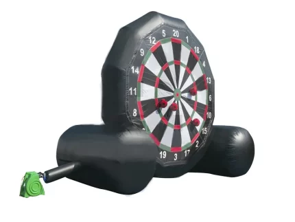 Inflatable dartboard game with giant target design, perfect for soccer darts and outdoor events. Fun for all ages. Buy online in Canada today!