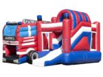 Fire Department Inflatable Bounce House Slide
