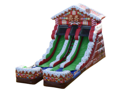 Inflatable Double Lane Ginger Bread Slide