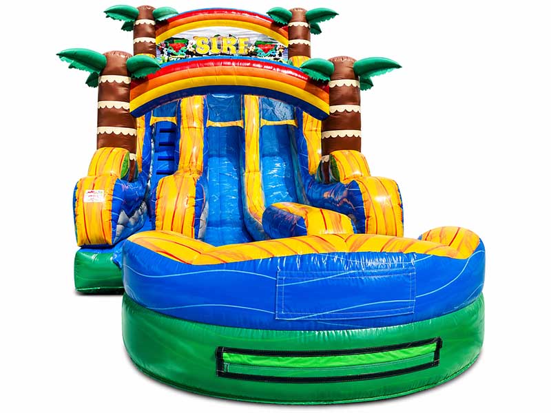 E104202 20ft Tiki Double Lane Water Slide - Image 1