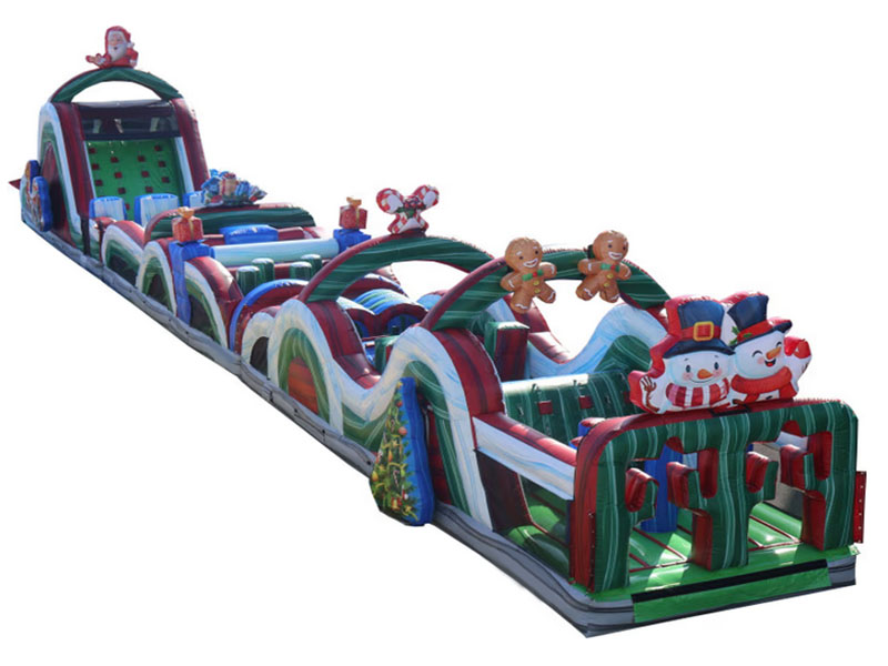 E105209 95ft Christmas Radical Run Obstacle Course - Image 1