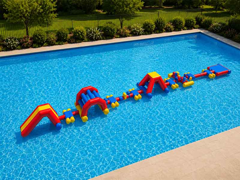 E109208 Aqua Run Inflatable Pool Challenge Course - Image 1
