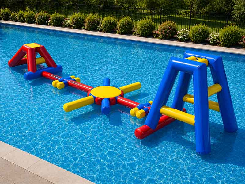 E109210 Star Island Inflatable Pool Challenge Course - Image 1
